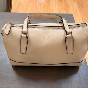 Coach Tan leather Satchel Bag with Crossbody strap